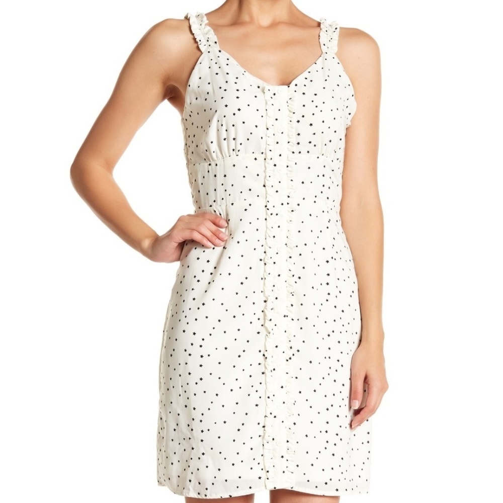 NWT 19 Cooper V-Neck Star Print Shift Dress P4901